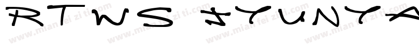 RTWS JyunYaRuiSung T字体转换